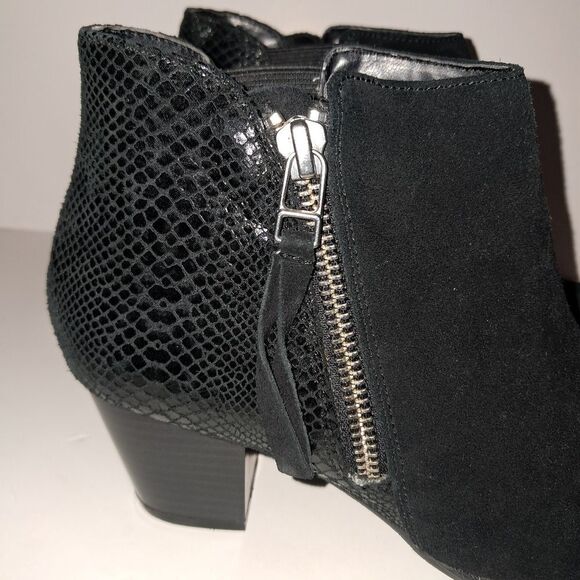 *Final Price* Vionic Ankle Boots Women's 6.5 Anne Suede Croc Leather Orthopedic - Picture 3 of 8